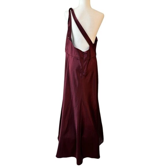 Jenny Yoo Lena One Shoulder Maxi Dress Hibiscus Size 16 - Picture 6 of 16